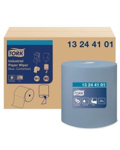 Tork 13244101 Industrial Paper Wipers 4-Ply Lint-Free Streak-Free 492.19 ft. Roll for Cleaning Glass