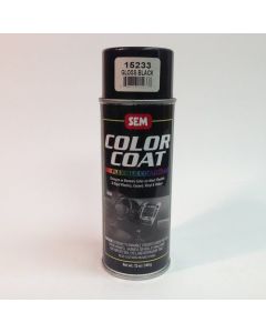 SEM 15233 Color Coat Gloss Black 12 oz. Can for Vinyl, Plastics, Carpet, and Velour