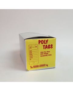 Versa-Tags Yellow Poly Key Tags with Key Rings and 1 Fine Point Marker (250 Count)