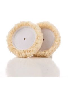 3 in. Natural White Wool Grip Pad (2 Pack) 4 Ply Twist for Cutting
