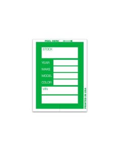 Kleer Back Stock Stickers (100 Count) Green