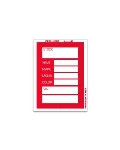 Kleer Back Stock Stickers (100 Count) Red