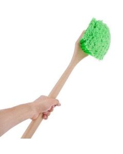 43 Green Flagged Plastic Bristled Fender and Utility Long Handle Brush 20 in.