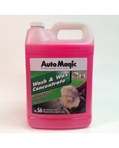 Auto Magic 56 Wash & Wax Concentrate Thick Lather Shampoo with High-Shine 1 Gallon Jug