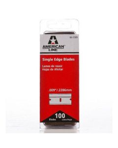 American Line 660089 Single Edge .009" HD High Carbon Steel Razor Blades for Box Cutters and Razor Blade Scrapers (100 Count)