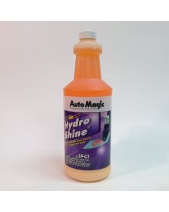Auto Magic 69-QT Hydro Shine VOC Compliant High-Gloss Polymer Spray 1 Quart Bottle for use on wet exterior surfaces. Enhance rubber side molding and trim.