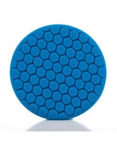 850RH 8 in. Soft Hex Faced Foam Grip Pad with Center Ring Backing for Cutting/Polishing Blue