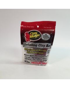 Clay Magic CM1200 Detailing Clay Bar Red Medium Grade 200 gram Bar Deep Cleans & Revives Painted Surfaces