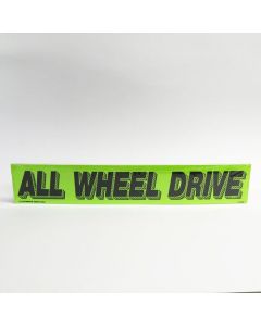 E-Z Letter ALL WHEEL DRIVE Fluorescent Chartreuse, 3-D shaded design adhesive windshield sign 15 in x 2.75 in (12 Count)