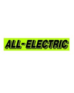 E-Z Letter ALL ELECTRIC Fluorescent Chartreuse, 3-D shaded design adhesive windshield sign 15 in x 2.75 in (12 Count)