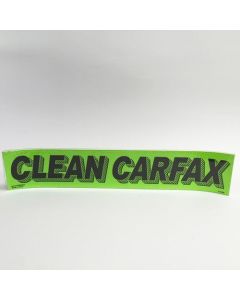 E-Z Letter CLEAN CARFAX Fluorescent Chartreuse, 3-D shaded design adhesive windshield sign 15 in x 2.75 in (12 Count)