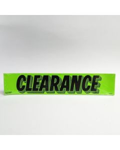 E-Z Letter CLEARANCE Fluorescent Chartreuse, 3-D shaded design adhesive windshield sign 15 in x 2.75 in (12 Count)