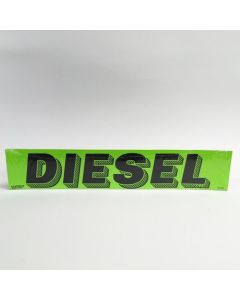 E-Z Letter DIESEL Fluorescent Chartreuse, 3-D shaded design adhesive windshield sign 15 in x 2.75 in (12 Count)