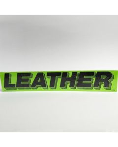 E-Z Letter LEATHER Fluorescent Chartreuse, 3-D shaded design adhesive windshield sign 15 in x 2.75 in (12 Count)
