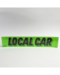 E-Z Letter LOCAL CAR Fluorescent Chartreuse, 3-D shaded design adhesive windshield sign 15 in x 2.75 in (12 Count)