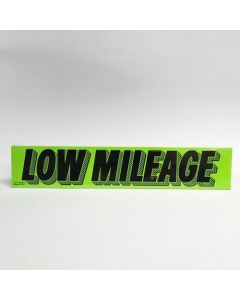 E-Z Letter LOW MILE Fluorescent Chartreuse, 3-D shaded design adhesive windshield sign 15 in x 2.75 in (12 Count)