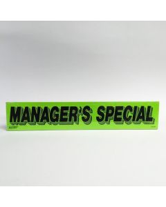 E-Z Letter MANAGER'S SPEC Fluorescent Chartreuse, 3-D shaded design adhesive windshield sign 15 in x 2.75 in (12 Count)