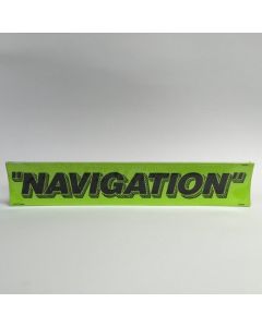 E-Z Letter NAVIGATION Fluorescent Chartreuse, 3-D shaded design adhesive windshield sign 15 in x 2.75 in (12 Count)