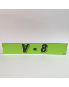 E-Z Letter V-8 Fluorescent Chartreuse, 3-D shaded design adhesive windshield sign 15 in x 2.75 in (12 Count)