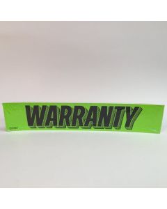 E-Z Letter WARRANTY Fluorescent Chartreuse, 3-D shaded design adhesive windshield sign 15 in x 2.75 in (12 Count)