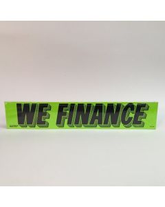 E-Z Letter WE FINANCE Fluorescent Chartreuse, 3-D shaded design adhesive windshield sign 15 in x 2.75 in (12 Count)