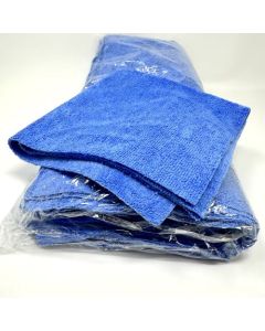 Borderless Blue Microfiber Towels 16 in. x 16 in. (12 Count)